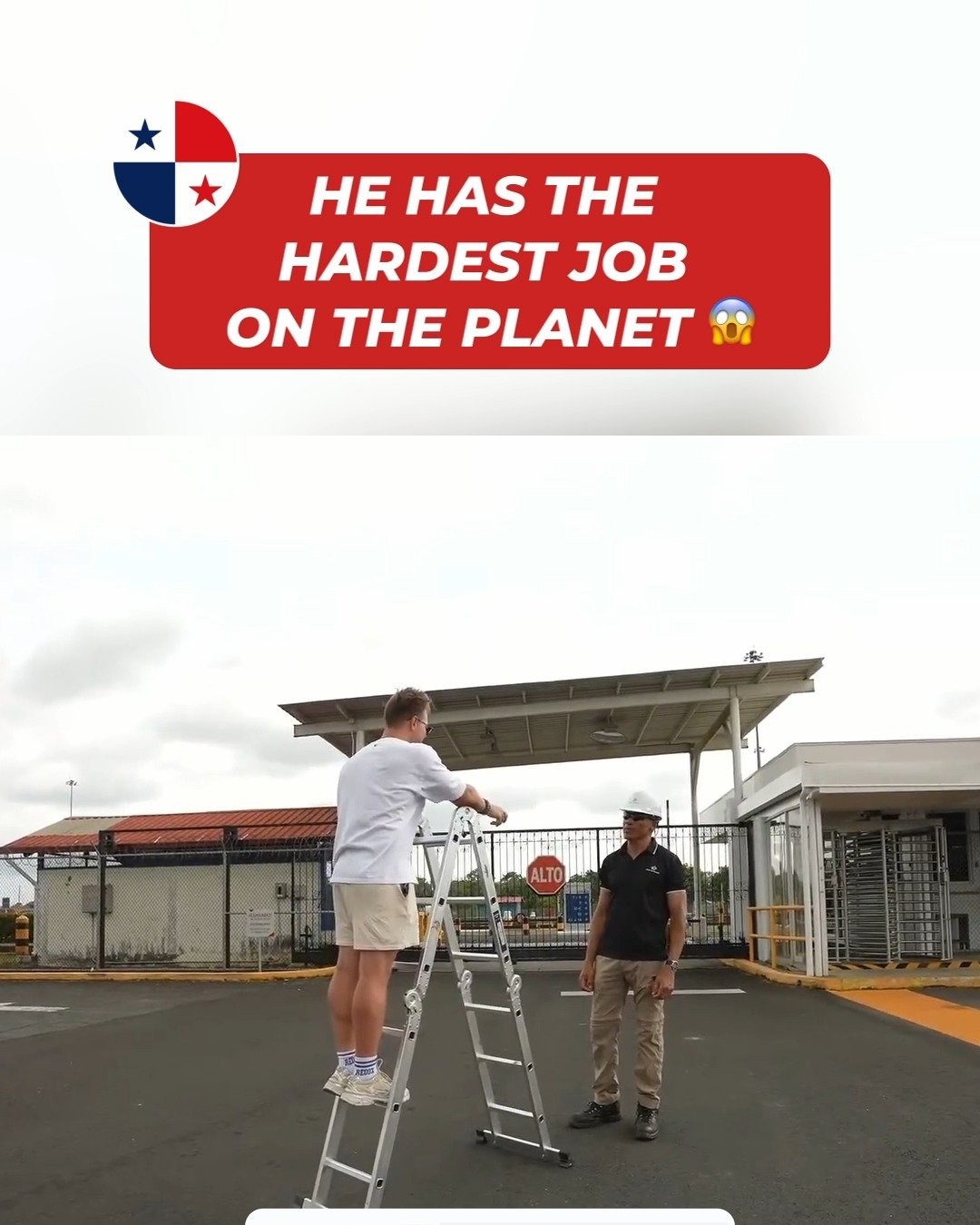 Edited highlight clip captioned He Has The Hardest Job On The Planet, filmed in Panama